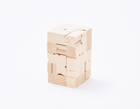 キューブパズル型の組み木